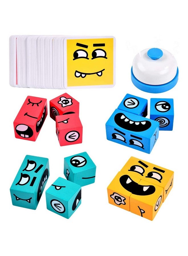Bhavyam Emoji Cube Face Game For Kids | Expressions Matching Block Puzzle Toy Toddler Toy | Cute Face Changing Cube With 16 Cube Parent-Child Board Games | Preschool Educational Learning Toy(Multi) - Image 1