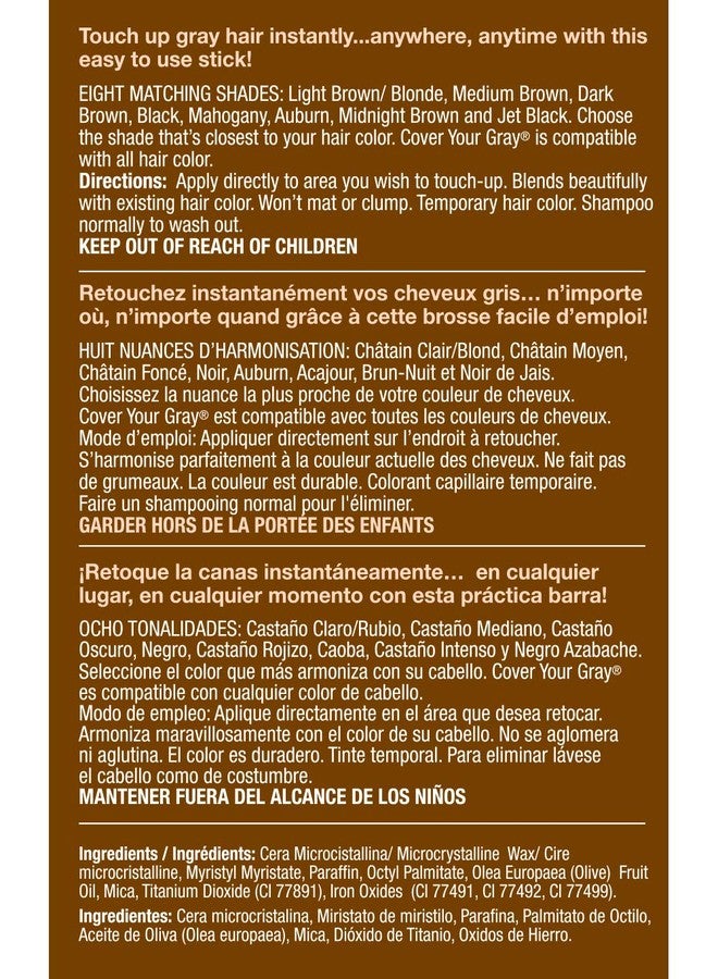 Cover Your Gray for Men Hair Color Touch-Up Stick - Dark Brown (3-Pack) - Image 2