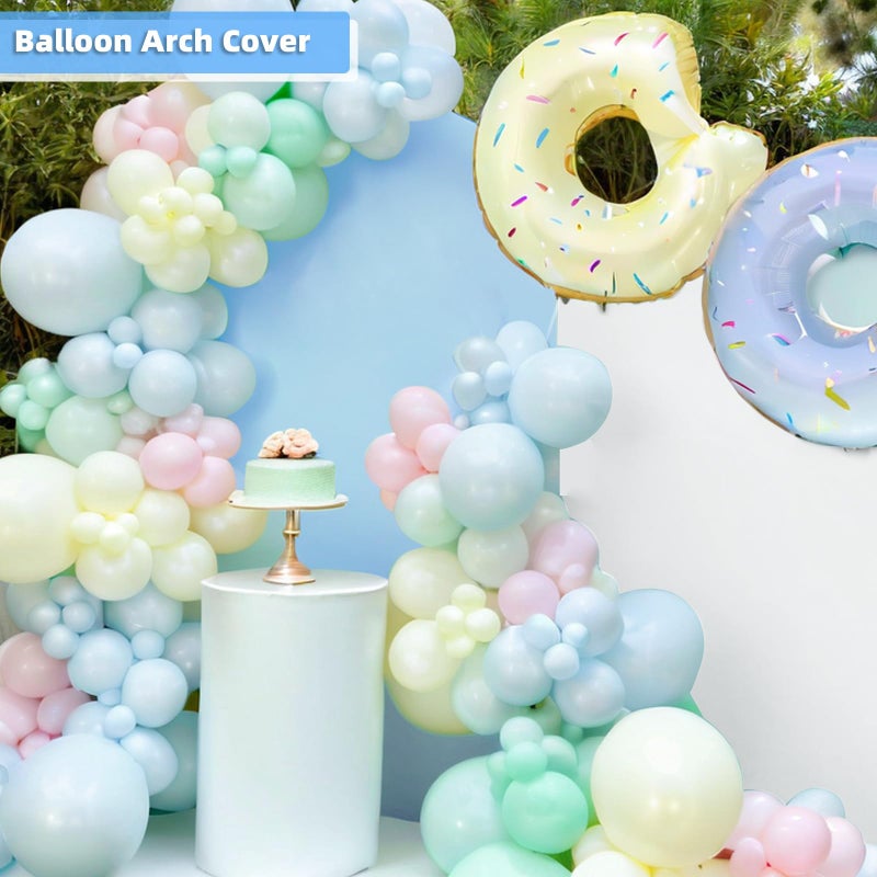 HEMMOTOP 7.2 ft Blue Arch Backdrop Cover (No Arch Stand), Spandex Arch Covers Stretchy Backdrop for Balloon, Wedding, Birthday Party, Baby Shower, Banquet Arch Decoratio - Image 3