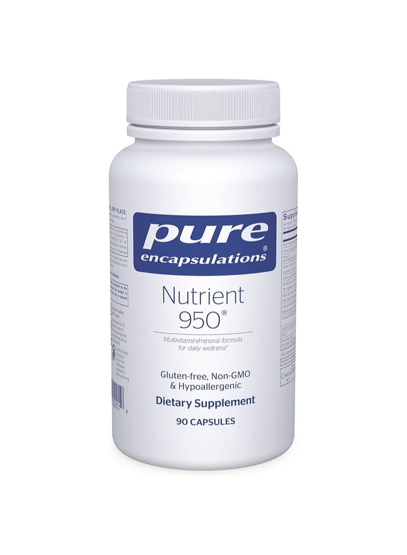 Nutricost Pure Encapsulations Nutrient 950 | Multivitamin Mineral Supplement to Support Physiological Functions and a Healthy Lifestyle* | 90 Capsules 