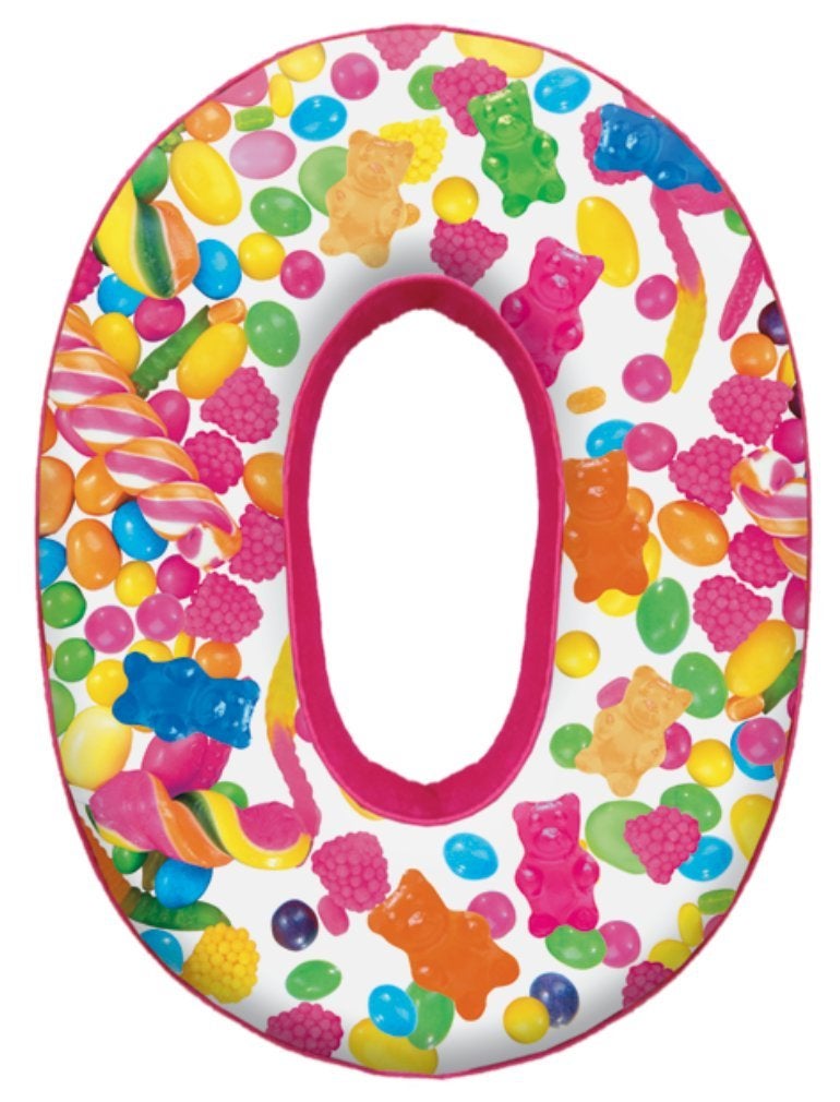 وسادة ميكروبياد مطبوعة بCandy Collage Lettermania O 16 من آيسكريم