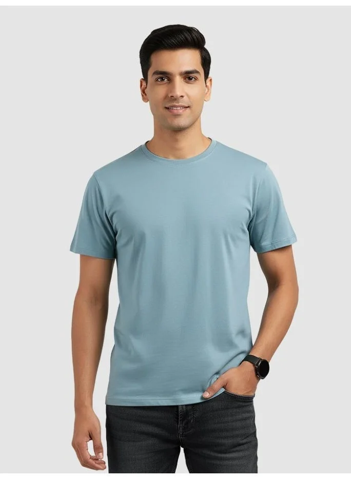 Beyoung Dream Blue Plain T-shirt For Men