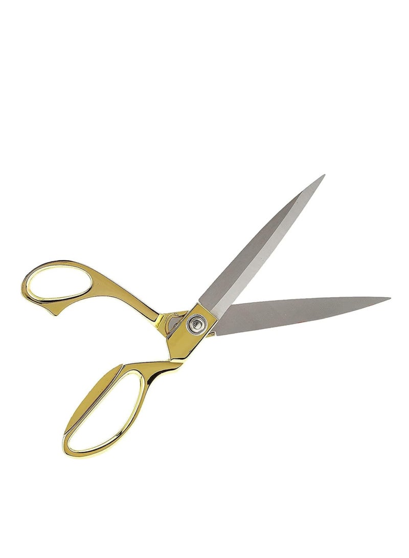 ECVV مقص خياط احترافي من الفولاذ المقاوم للصدأ، مقص احترافي شديد التحمل، ذهبي، 8.5 بوصة - Image 1