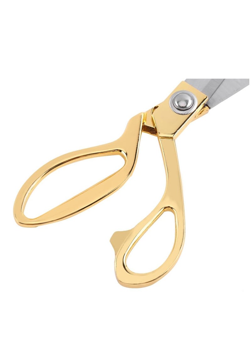 ECVV مقص خياط احترافي من الفولاذ المقاوم للصدأ، مقص احترافي شديد التحمل، ذهبي، 8.5 بوصة - Image 5