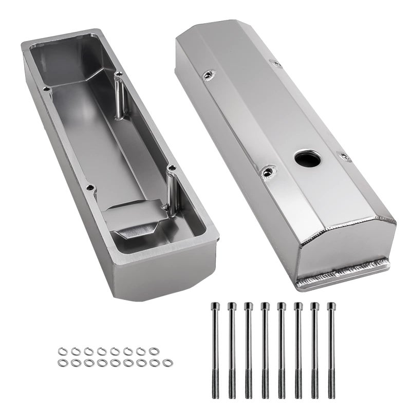Tuningsworld Valve Covers Aluminum for Chevy SBC 283 302 305 327 350 383 400 Engine Small Block 19581986 14 Billet Rail