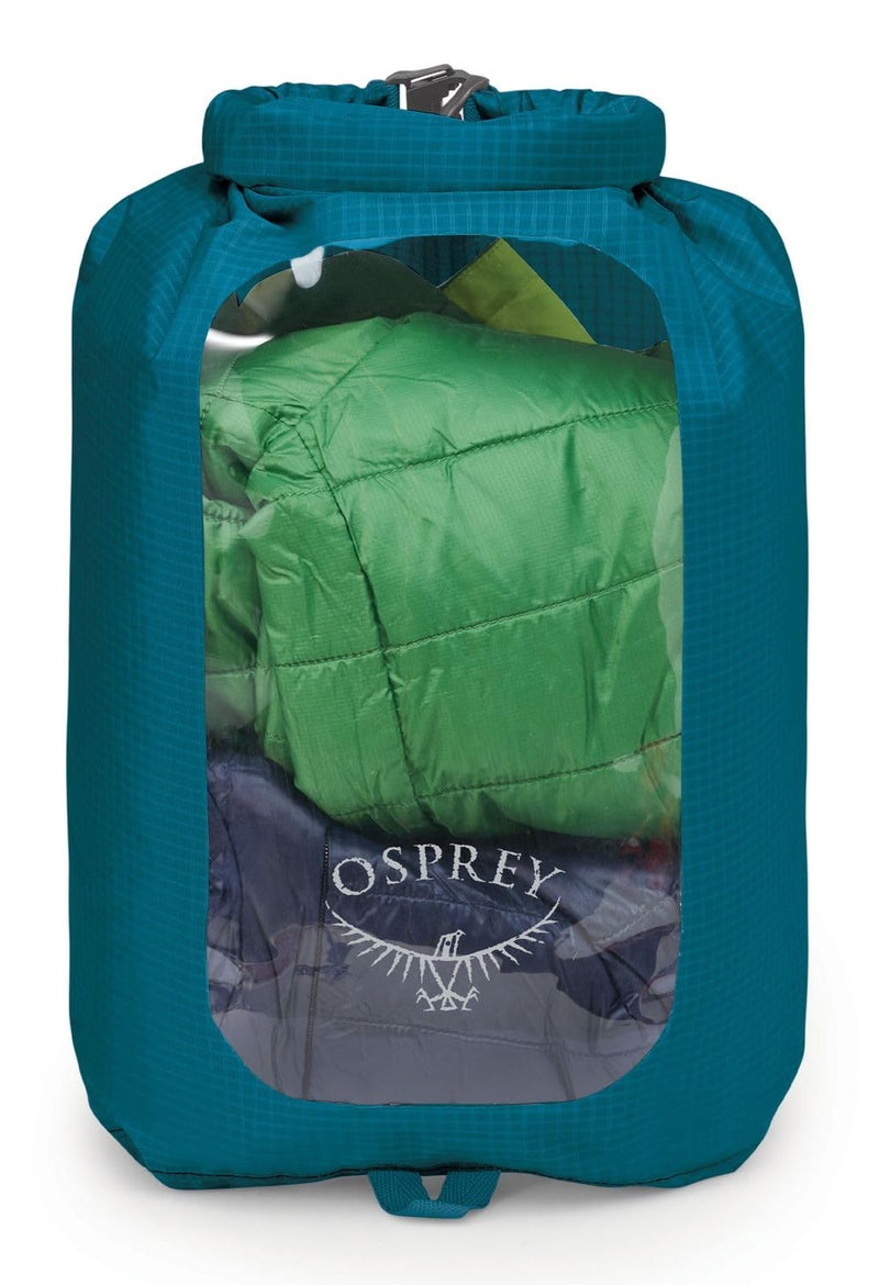 Osprey 12L Waterproof Dry Sack with Window Waterfront Blue - Image 2