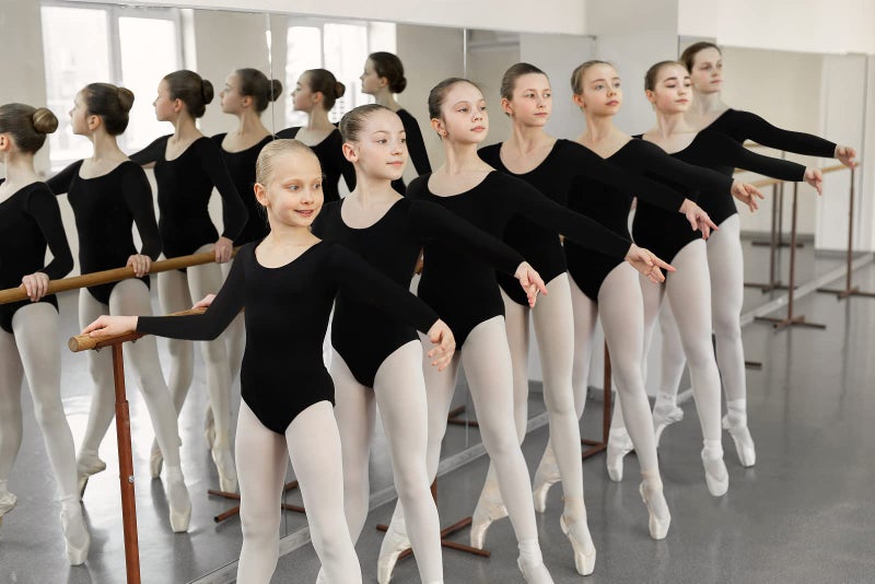 MOLLDAN Girls Long Sleeve Ballet Leotards Crisscross Straps Back Dance Tops(2QT5028-06-XXL) - Image 3