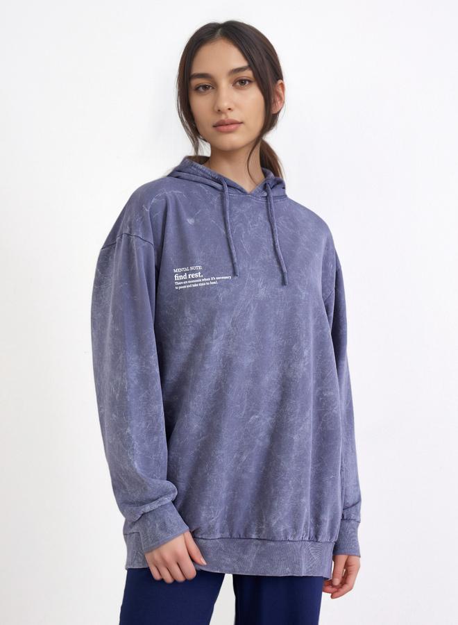 ستايلي هودي طويل بتفاصيل مشطوفة - Image 1