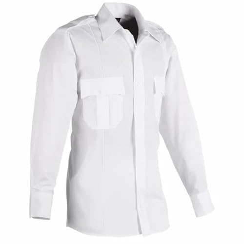 First Class Long Sleeve Uniform Shirt S White - Image 1