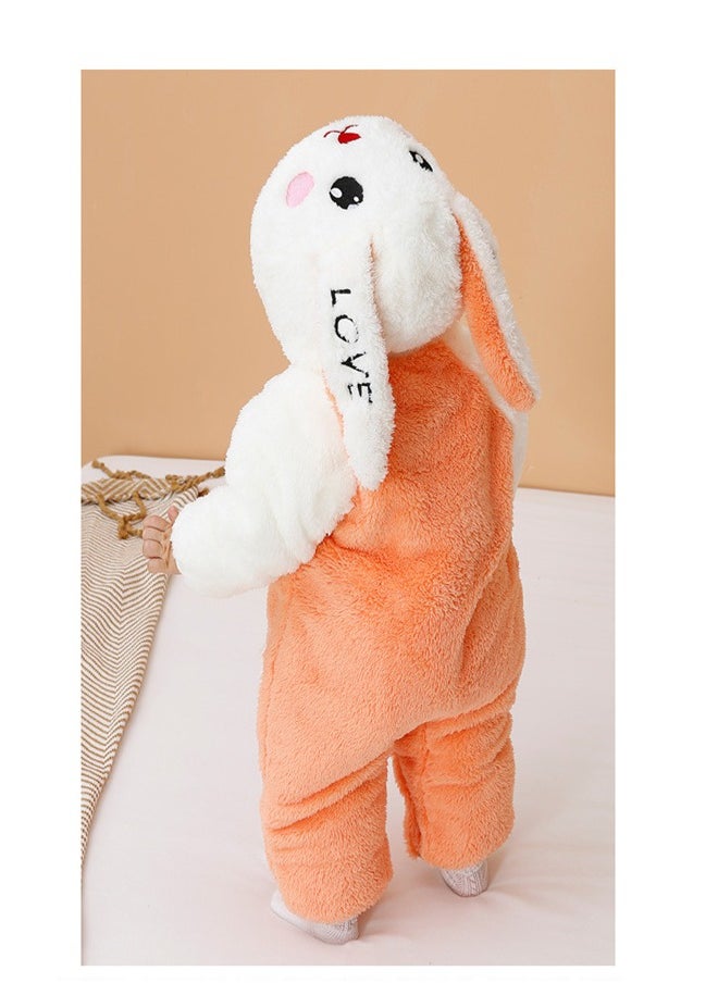 Loquat Squality Baby Thick Hooded Jumpsuit Orange  - Image 4