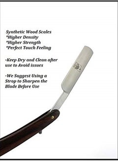 G.B.S Straight Edge Steel Barber Shaving Straight Razor, Handmade, Sharp, Carbon Steel Blade, Vintage Wood Handle  - Image 3