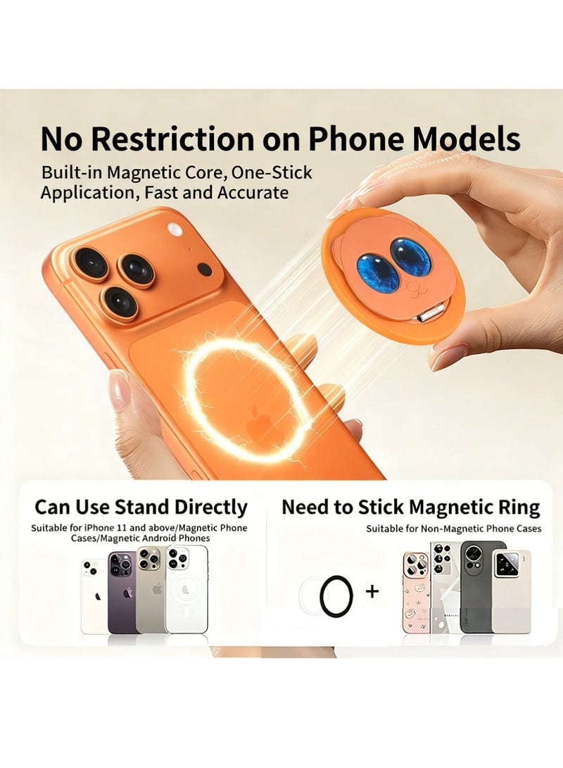 بولوز امتصاص مغناطيسي مزدوج قابل للطي قوس دوار كسول سطح المكتب قابل للتعديل حلقة مشبك قوس الهاتف المحمول المحمول - Image 5