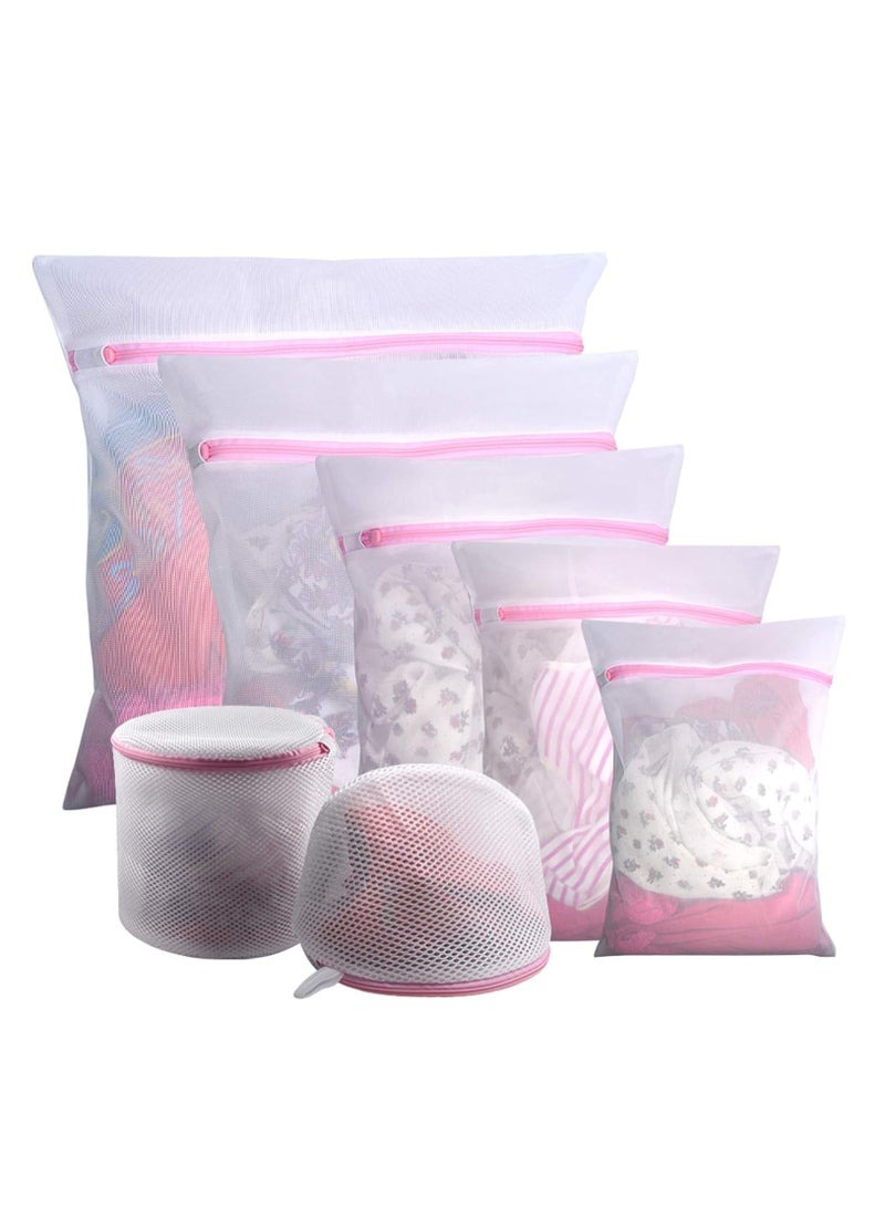 7PCS Mesh Laundry Bags,Reusable Durable Washing Machine Bag with Zipper for Delicates Blouse, Hosiery, Underwear, Bra, Lingerie and Baby Clothes ﻿ - Image 1