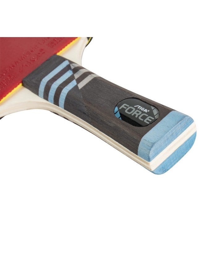 Stiga Blaze And Force Ping Pong Paddle - 5-Ply Blade - 2Mm Sponge - Flared Handle For Improved Control - Image 5