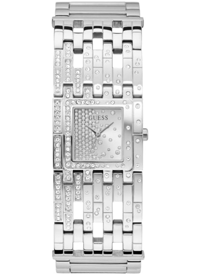 GUESS GUESS Women's 22mm Watch - Silver Tone Bracelet Silver Dial Silver Tone Case  - Image 1
