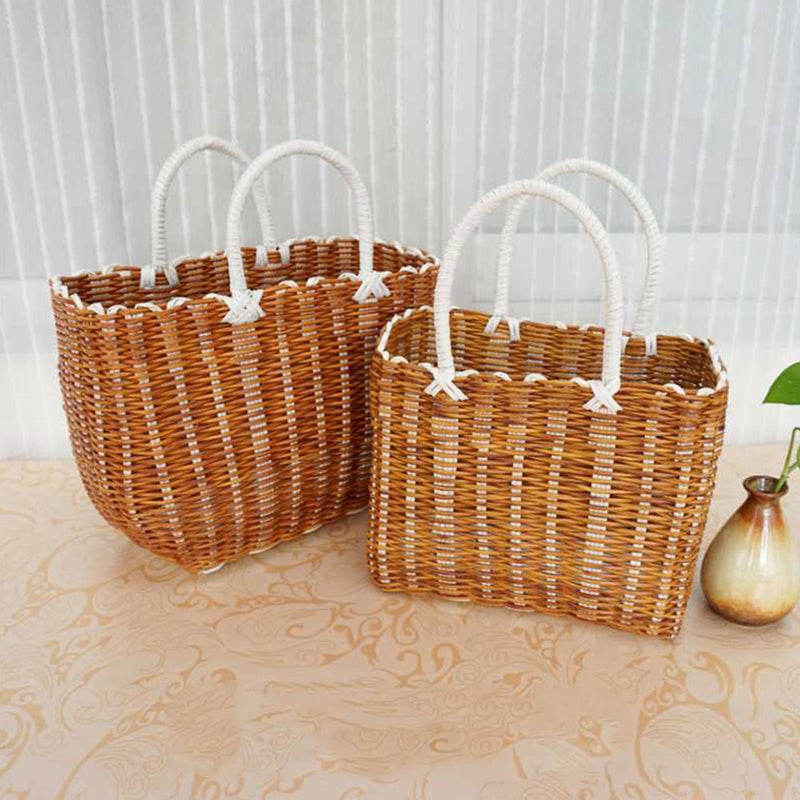 1Pc Storage Container Handmade Storage Container Fruit Bucket - Image 3