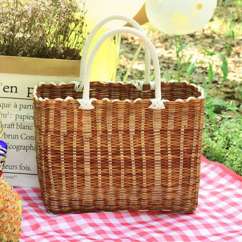 1Pc Storage Container Handmade Storage Container Fruit Bucket - Image 1