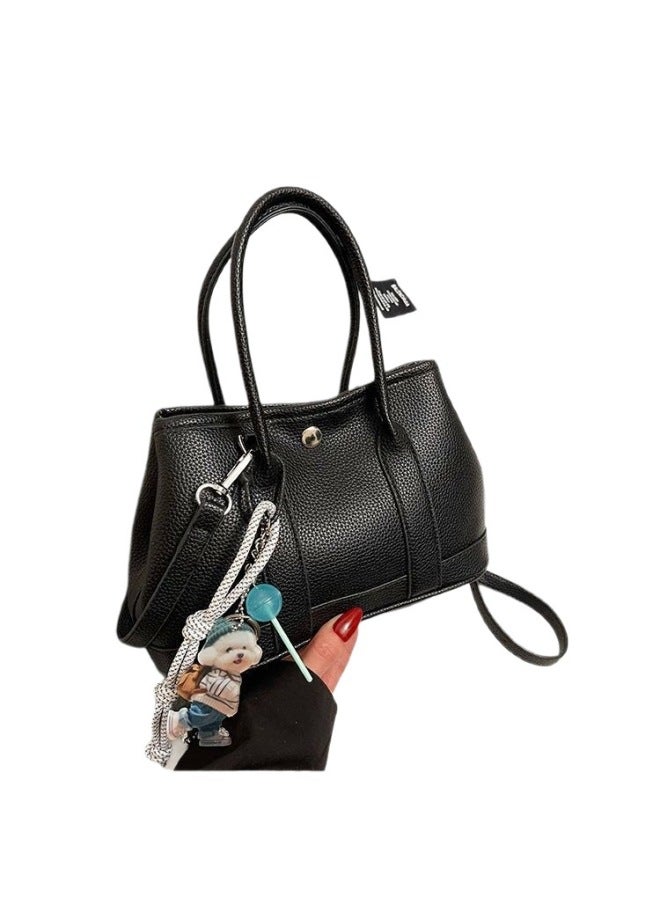 Shoulder Bag Elegant Western Style Crossbody Bag 2025 Niche Fashion Large Capacity All-match Handbag For Women-Color:Chick Yellow-Size:Small Size With Pendant  - Image 5
