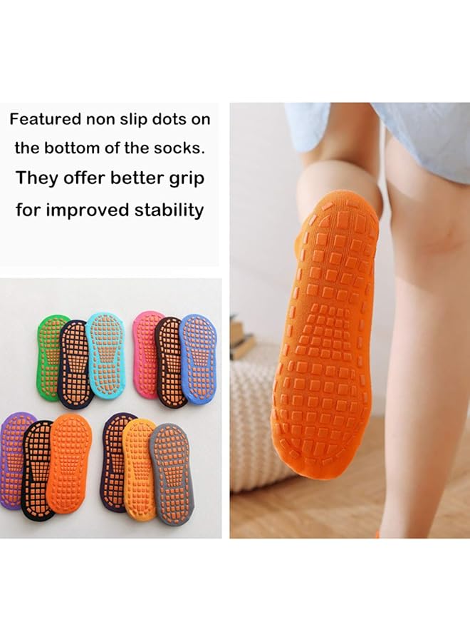 erorex Toddler Socks Baby Non Slip Socks 8 Pack Non Slip Kids Toddler Socks With Grip For 1 12 Years - Image 2