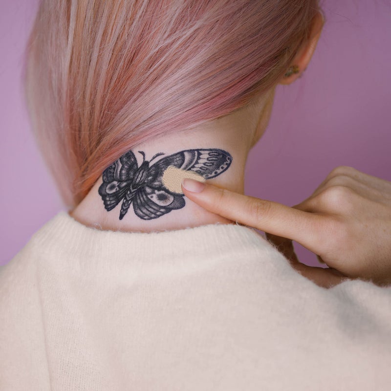 Dermaflage Tattoo Cover Up Makeup (Fair) - Bruise Full Coverage Concealer - Full Coverage Waterproof Concealer for Bruise, Scars & Acne - Smudge Proof Body Makeup Palette with 3 Pro SFX Shades + Brush - Image 4