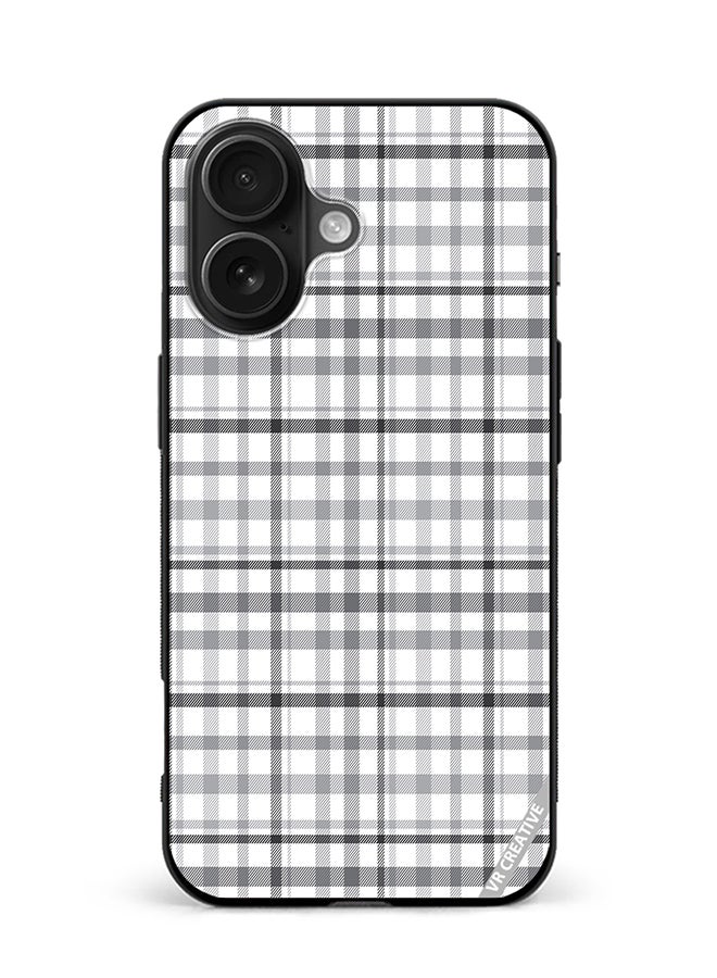 Protective Case Cover For Apple iPhone 16 Plus Checks Design Multicolour