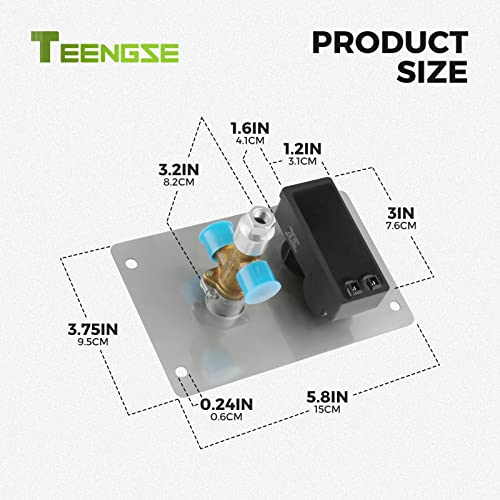 TEENGSE Fire Pit Gas Burner Spark Ignition Kit Indoor Outdoor Flame Fail Safe Valve, Gas Control Kit Push Button Ignition Upgrade Rotary Button Control Valve Integrated Stainless Steel Control Panel - Image 2