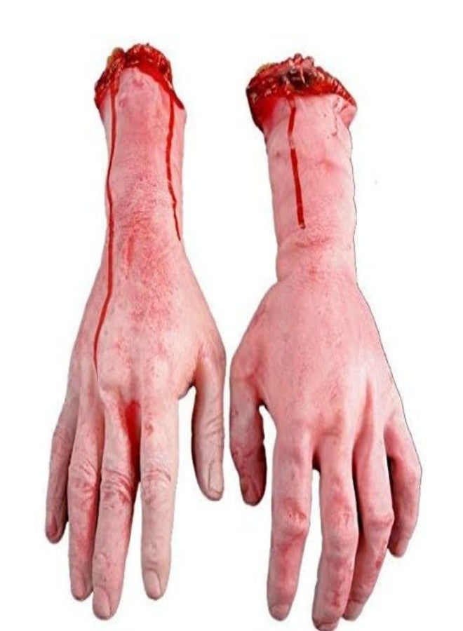 AOBOR Halloween Decoration Haunted House Scary Fake Bloody Broken Severed Hand Body Prank Party Props (Hands) - Image 1