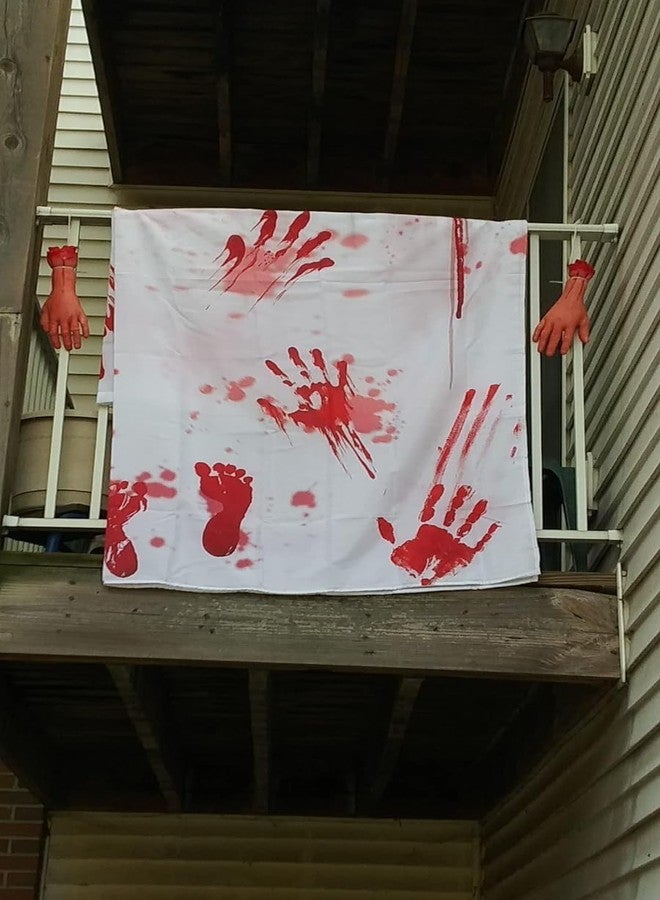 AOBOR Halloween Decoration Haunted House Scary Fake Bloody Broken Severed Hand Body Prank Party Props (Hands) - Image 4