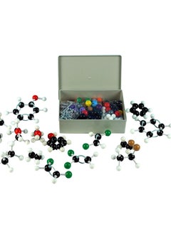 444PCS Molecular Model Kit Set (196 Atoms Model+244 Link Keys+ 3 Orbitals +1 T ool) Portable for Student/ Teaching/ Lab