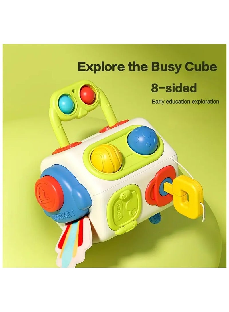 عام ألعاب مونتيسوري الحسية، لعبة مكعب للنشاطات أثناء السفر، ألعاب للطائرات والسيارات تعليمية للتعلم المبكر، هدية عيد ميلاد للاعتراف بالأشكال وتحسين المهارات الحركية الدقيقة - Image 5