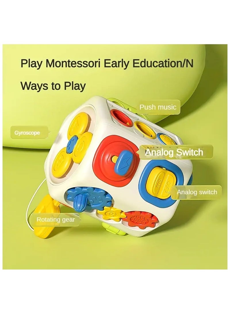 عام ألعاب مونتيسوري الحسية، لعبة مكعب للنشاطات أثناء السفر، ألعاب للطائرات والسيارات تعليمية للتعلم المبكر، هدية عيد ميلاد للاعتراف بالأشكال وتحسين المهارات الحركية الدقيقة - Image 4