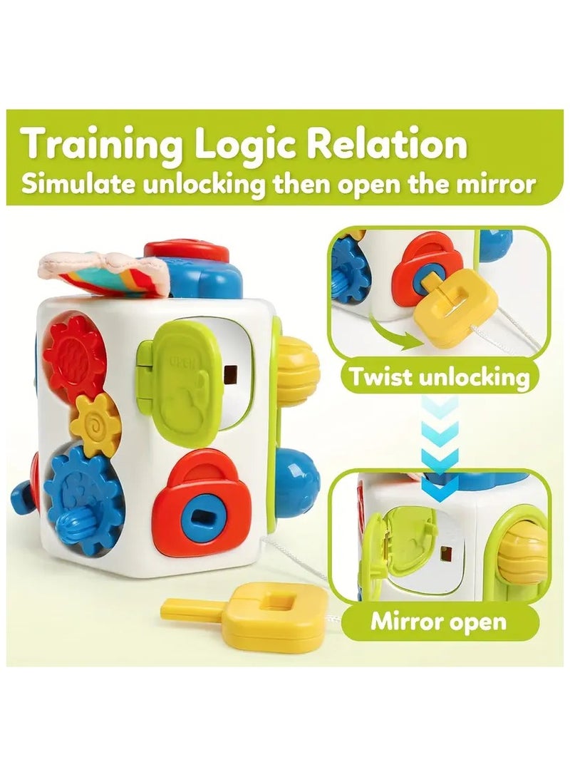 عام ألعاب مونتيسوري الحسية، لعبة مكعب للنشاطات أثناء السفر، ألعاب للطائرات والسيارات تعليمية للتعلم المبكر، هدية عيد ميلاد للاعتراف بالأشكال وتحسين المهارات الحركية الدقيقة - Image 3