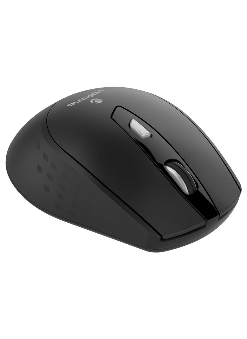 Volkano - Volkano Chrome Serie, 2.4GHz wireless,1000/1200/1600 DPI Reso, Key Number 6, With on/off switch,USB Nano receiver, Support Windows 7/8/10/11Maclutions, Operating range up to10 meters, Black - Image 1