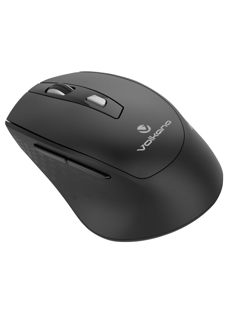 Volkano - Volkano Chrome Serie, 2.4GHz wireless,1000/1200/1600 DPI Reso, Key Number 6, With on/off switch,USB Nano receiver, Support Windows 7/8/10/11Maclutions, Operating range up to10 meters, Black - Image 1