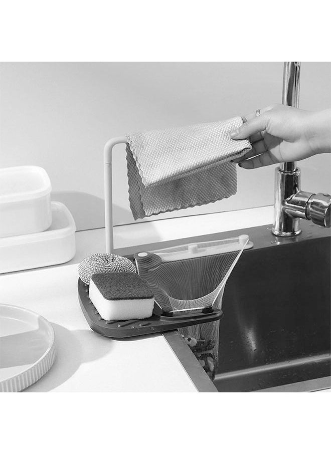 ZCM-HAPPY Multi-functional Kitchen Triangular Sink Drain Net Rack Shelf Kitchen Garbage Filter Rack With 50 Disposable Mesh Bags  - Image 4