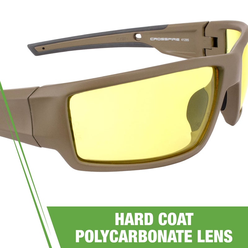 Crossfire نظارات السلامة كروس فاير 41285، عدسة صفراء، مقاس واحد - Image 5
