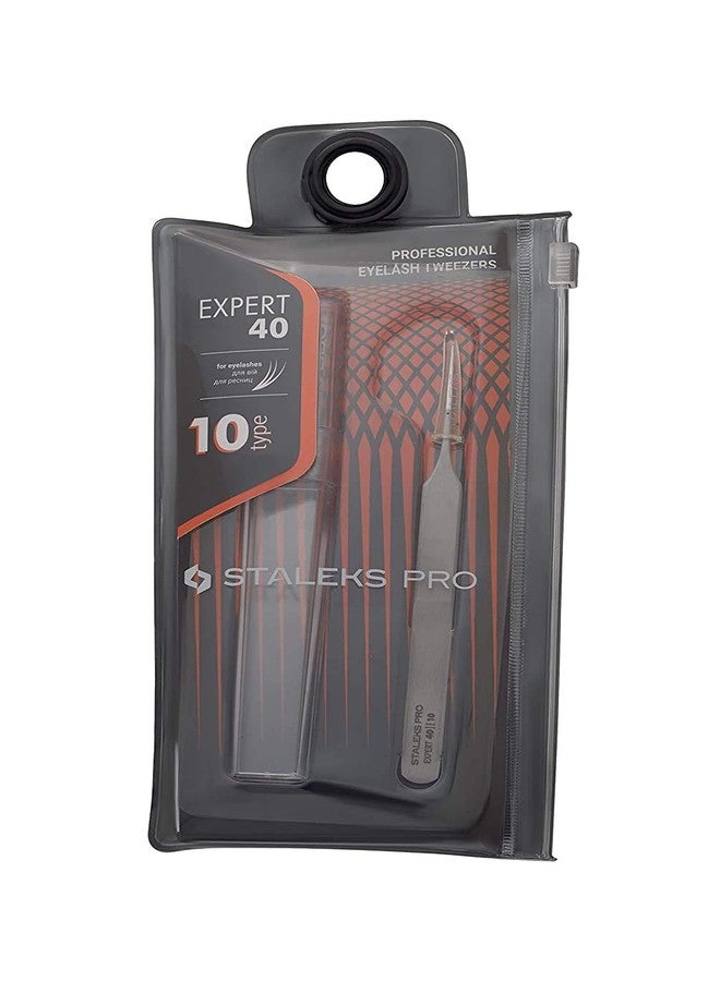 Staleks Eyelash Tweezers EXPERT TE-40/10 (Type 10) - Image 4