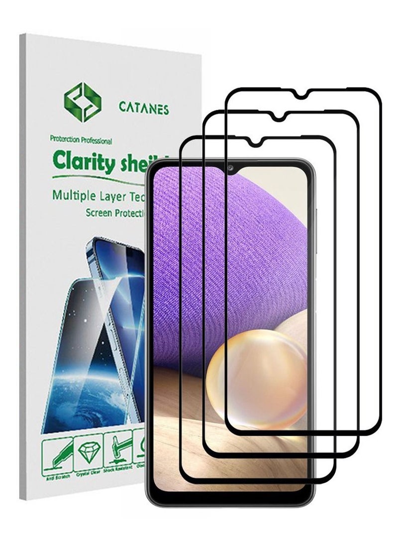 CATANES 3 Pack For Samsung Galaxy A32 5G Screen Protector Tempered Glass Full Glue Back - Image 1