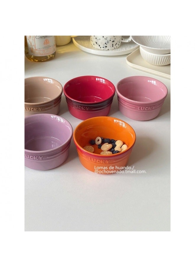 Oven Shufulei Baking Bowl Air Fryer Special Bowl High Temperature Resistant Baking Caramel Pudding Bowl Cake Bowl Ins-Specifications:Green-Capacity:Default  - Image 3