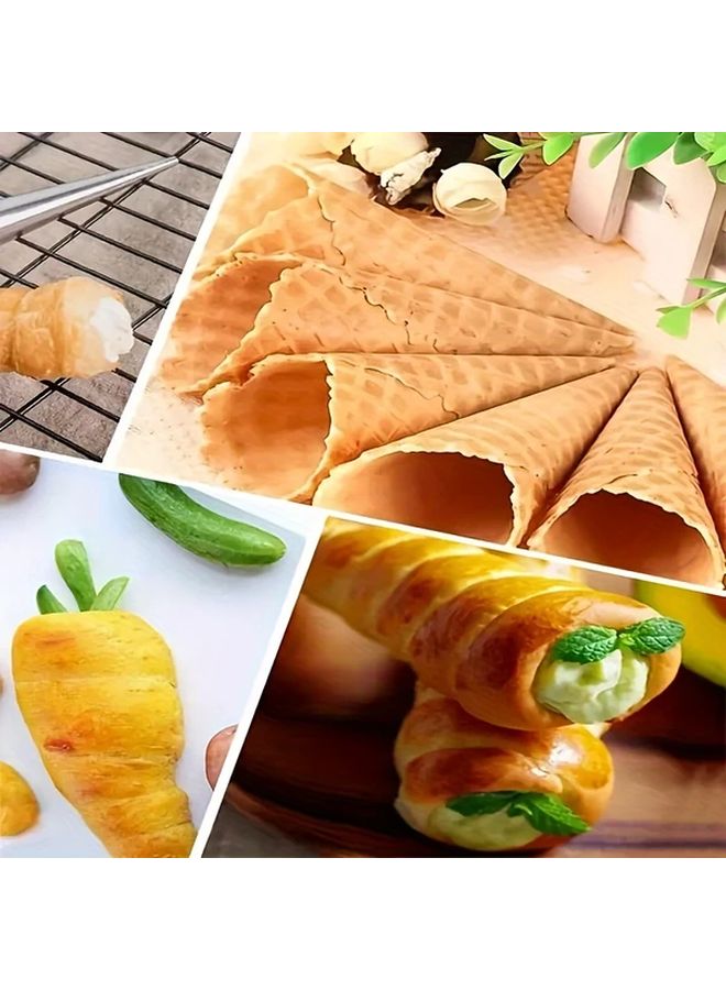 1pc Stainless Steel Pastry Mold For Desserts Croissants And Ice Cream Cones - Image 4
