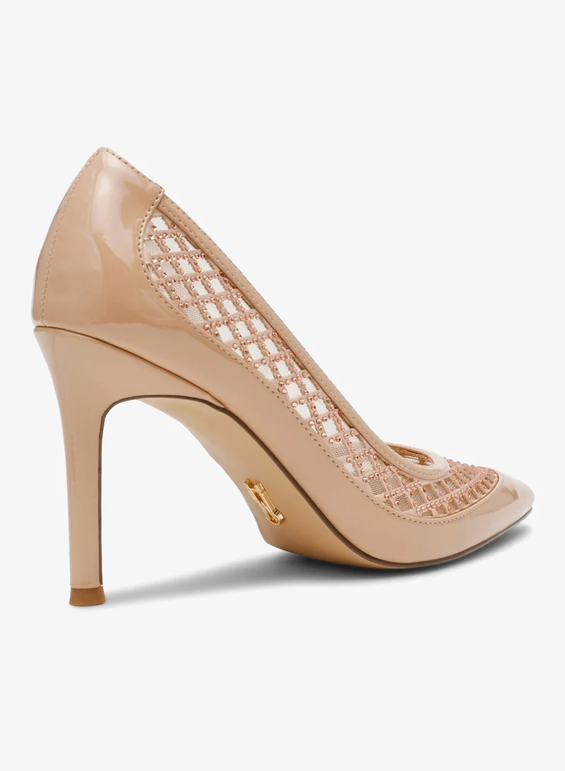 ستيف مادن صنادل ستيف مادن ساكسون نسائية بلون وردي لامع