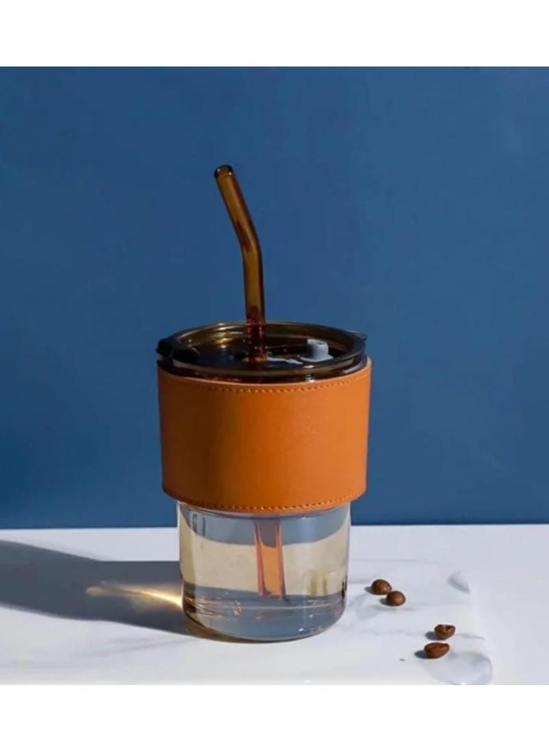 Generic - Thermal Mug with Lid and Glass Straw 1 Pieces - multicolor - Image 1