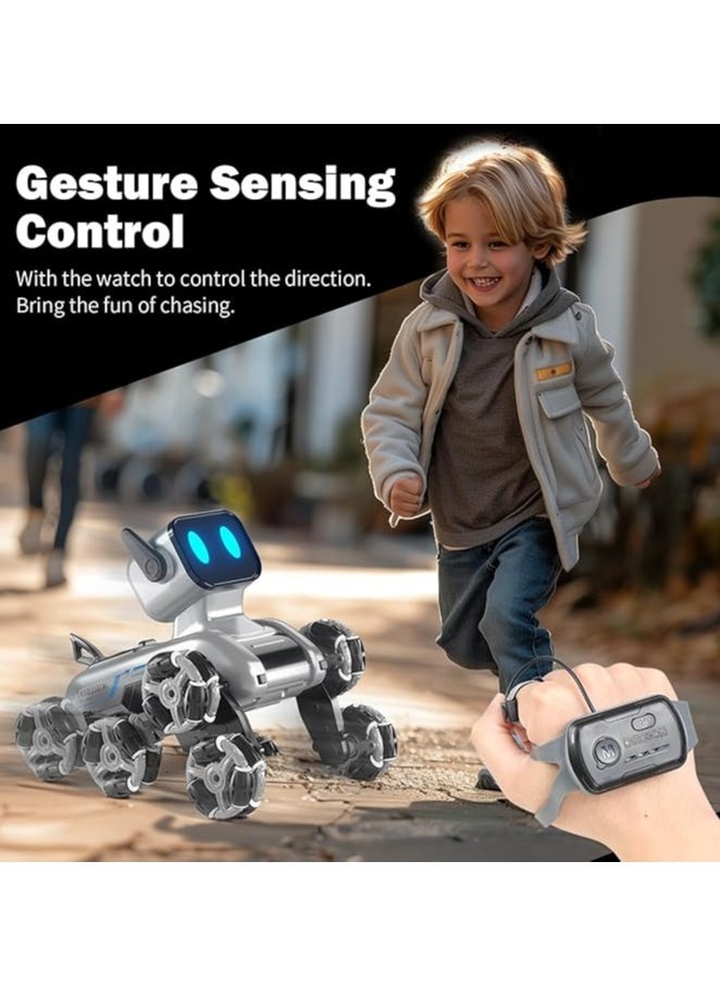 فيبكا BLF FUN Remote Control Robot Toys 6-8, 8WD Gesture Sensing Stunt Rc Robot Dog for Kid Boys 8-12, RC Car Toys for Boys Christmas Birthday Gifts Age 5-7, 8-12  - Image 4