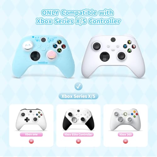 Kuitmor Cover Skin for Xbox Series X Controller, Soft Silicone Ergonomic Protective Cover Skin Case Compatible with Xbox Wireless Controller with 2 Thumb Grip Caps - DEG - Image 2