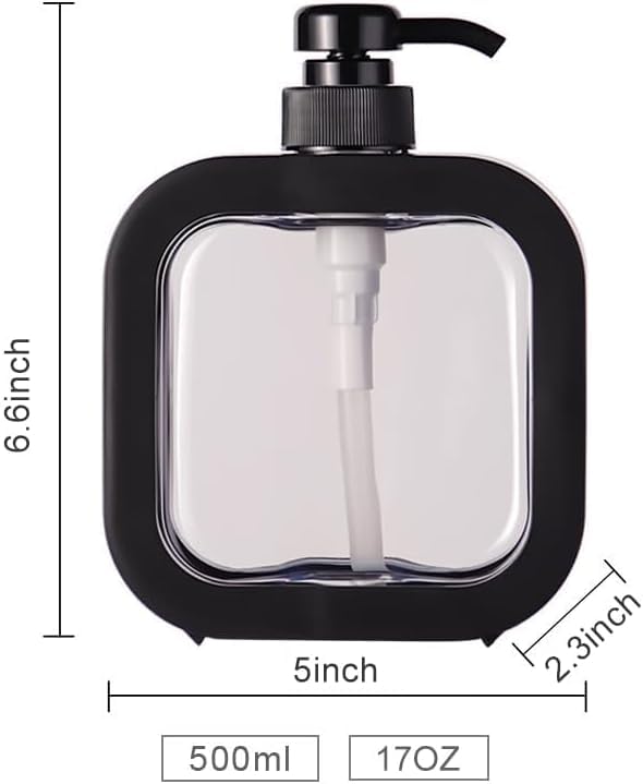 Epicstack 500ml Plastic Hand Soap Dispenser with Pump, Liquid Soap Dispenser for Bathroom, Kitchen, Sink, Wash Basin (Multi Colour) (Pack of 1) - Image 3