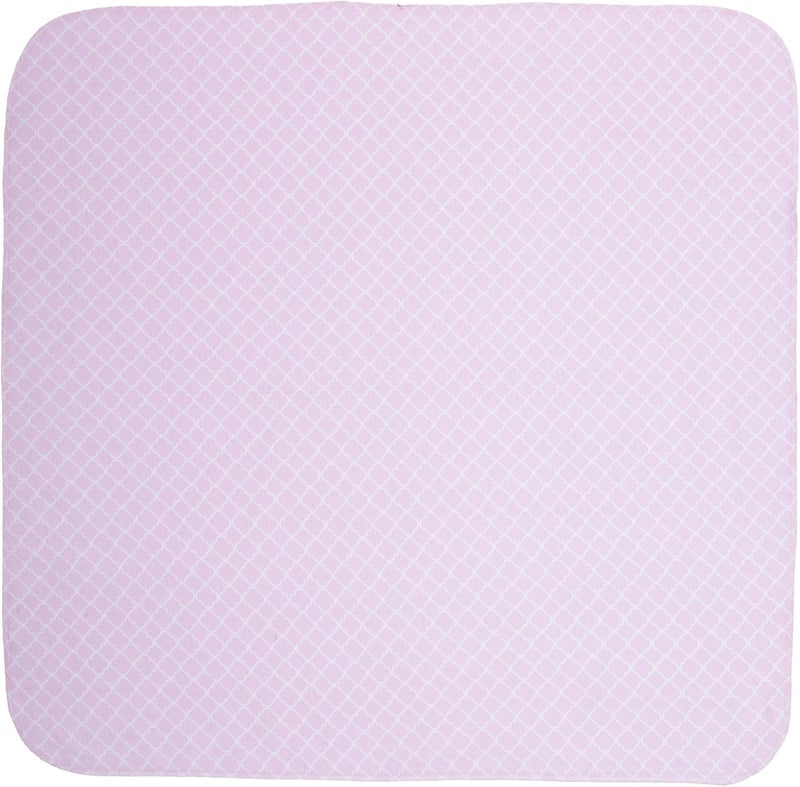 EVERYDAY KIDS 4 Pack of Soft Flannel Receiving Baby Blanket Set for Girls Pink and Purple Baby Swaddle Blankets with Purple Flower and Diamond Pattern Designs for Newborn Baby Girl Nursery - Image 5