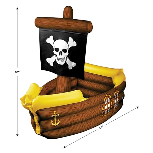 Beistle The Company Pirate Ship Cooler Inflatable Pack of 1 - Image 5
