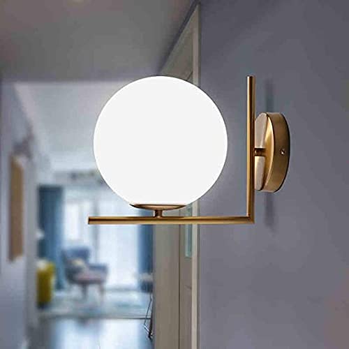 Diktmark Sparkle Golden L Style with White Shade Wall Lamp Sconces E27 Holder Decorative Wall Light Bulb Not Included Pack of 1 - Image 4