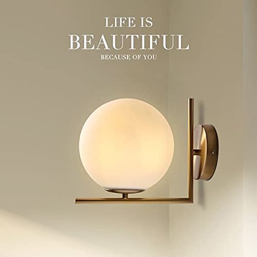 Diktmark Sparkle Golden L Style with White Shade Wall Lamp Sconces E27 Holder Decorative Wall Light Bulb Not Included Pack of 1 - Image 5