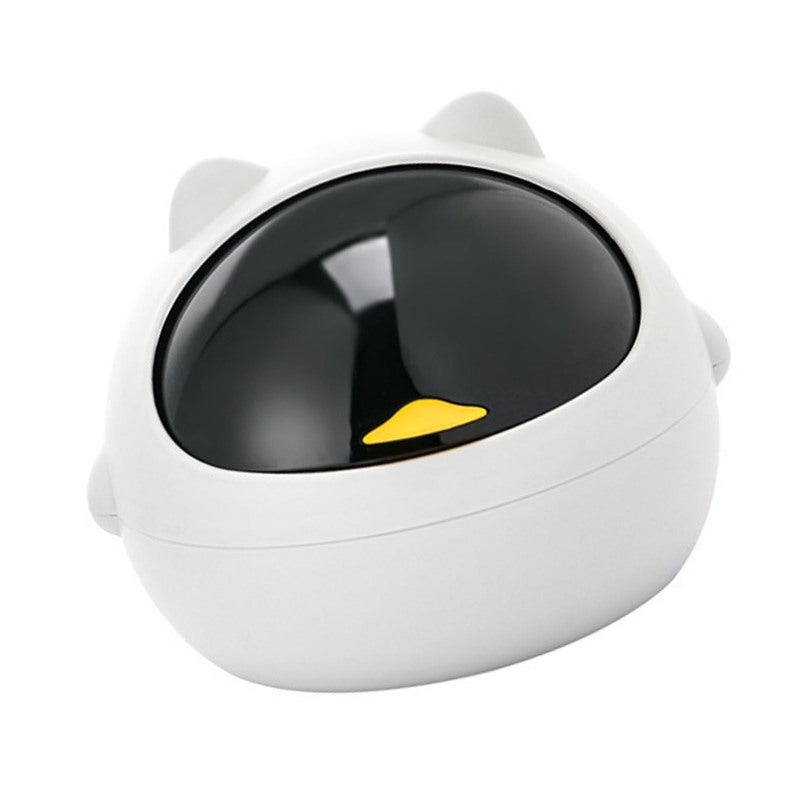 Mini Desktop Garbage Bin Cat Shaped Sturdy Plastic Compact Decorative Small Trash Can - Stylish Space Elevating Cute Office Accessory for Office Dorm Room Bedroom - Image 3